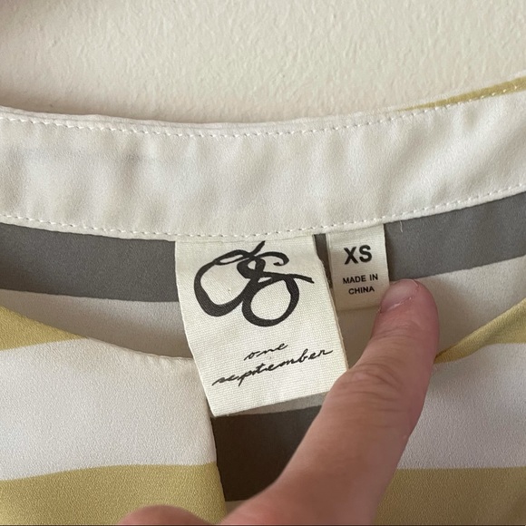 Anthropologie One September Striped Flowy Tee - Picture 4 of 4